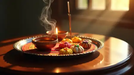 Raksha Bandhan Background With Diya And Thali - Free Raksha Bandhan Background Download