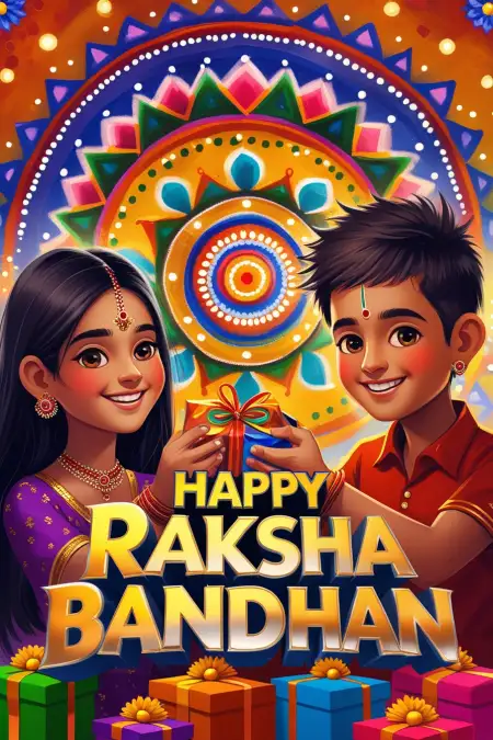 Raksha Bandhan Card Quotes For Children - Free Happy Raksha Bandhan Wishes For Children Download