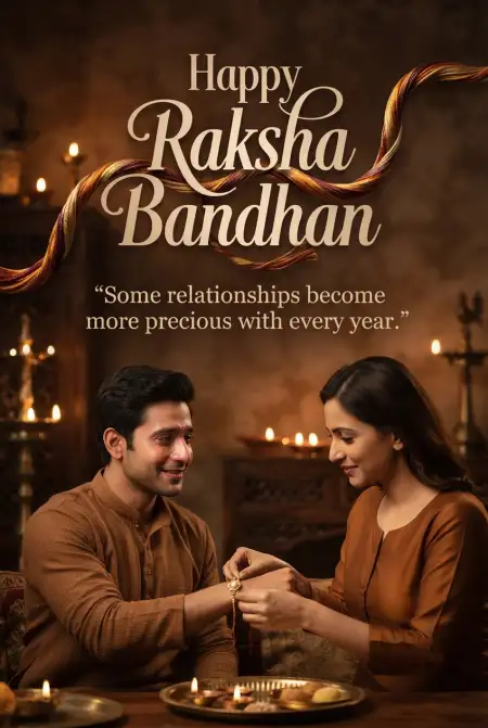 Raksha Bandhan Greetings With Emotional Sibling Quotes - Free Happy Raksha Bandhan Greetings Download