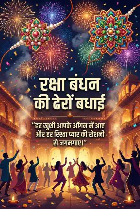 Raksha Bandhan Ki Hardik Badhai Aur Shubhkamnaye - Free Raksha Bandhan Ki Shubhkamnaye In Hindi Download
