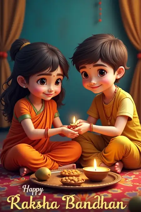 Raksha Bandhan Messages For Young Sister - Free Happy Raksha Bandhan Wishes For Children Download