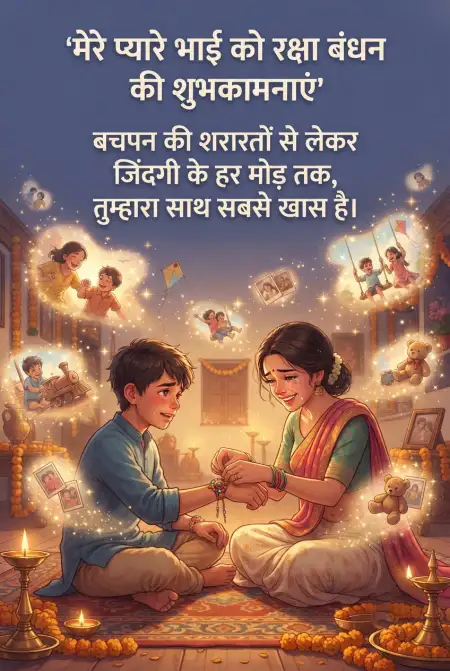 Raksha Bandhan Par Hindi Wishes For Facebook - Free Raksha Bandhan Ki Shubhkamnaye In Hindi Download