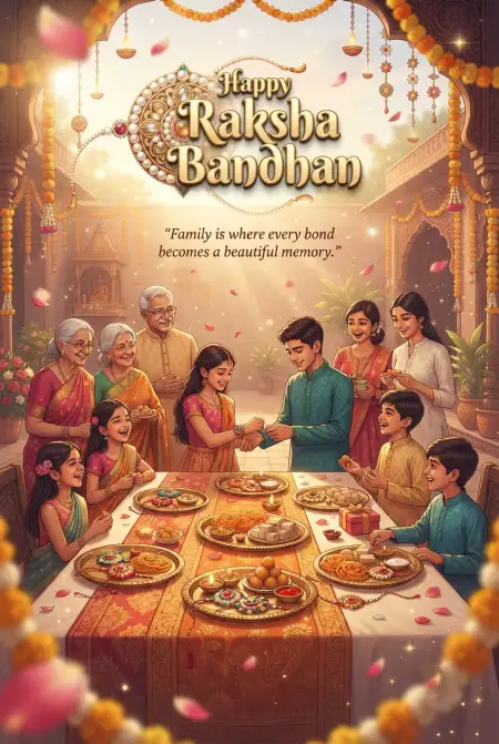Raksha Bandhan Wishes 2026 For Family - Free Happy Raksha Bandhan Wishes 2026 Download