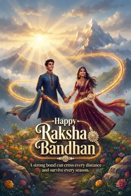 Raksha Bandhan Wishes 2026 With Images - Free Happy Raksha Bandhan Wishes 2026 Download