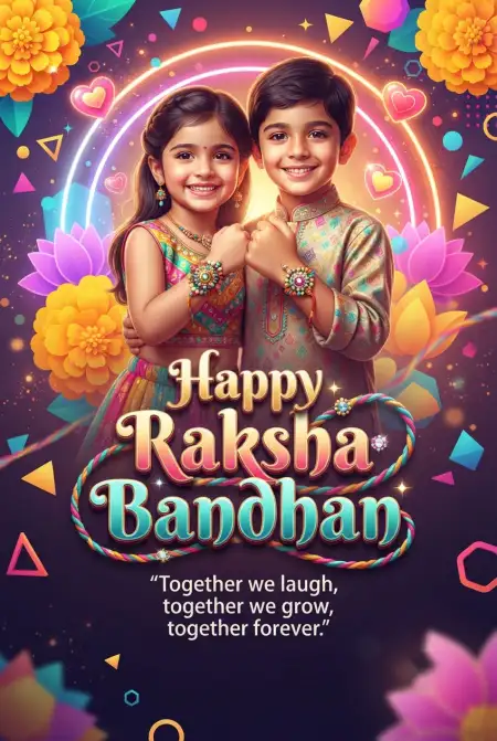 Free Raksha Bandhan Wishes For Adorable Little Sister Image Download