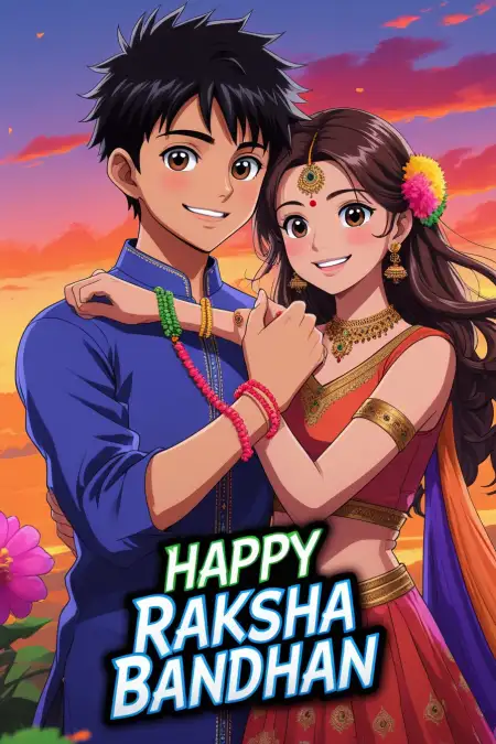 Raksha Bandhan Wishes For Cartoon-themed Cards - Free Happy Raksha Bandhan Wishes For Children Download
