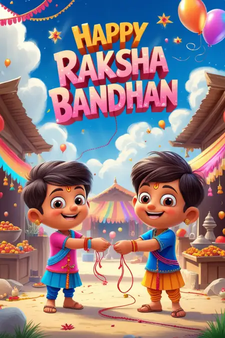 Raksha Bandhan Wishes For Primary School Kids - Free Happy Raksha Bandhan Wishes For Children Download