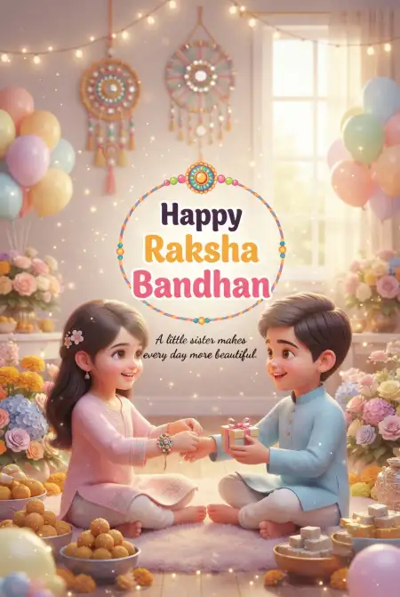 Raksha Bandhan Wishes For Younger Brother 2026 - Free Happy Raksha Bandhan Wishes 2026 Download