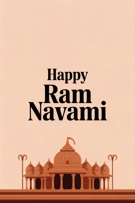 Ram Navami 2026 Wishes With Cultural Illustration - Free Ram Navami Wishes 2026 Download