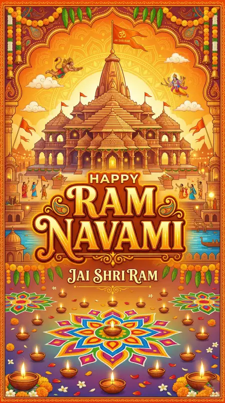 Ram Navami Whatsapp Status With Jai Shri Ram Text - Free Happy Ram Navami Wishes For Whatsapp Download