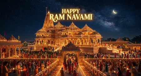 Ram Navami Whatsapp Status With Ram Mandir Ayodhya - Free Happy Ram Navami Wishes For Whatsapp Download