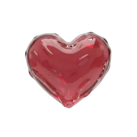Free Rare Style Red Heart Png For Romantic Digital Artwork PNG Image Download