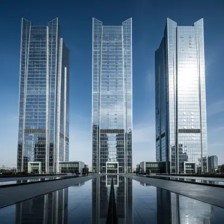 Real Estate Marketing Background With Modern Buildings - Free Real Estate Marketing Background Download