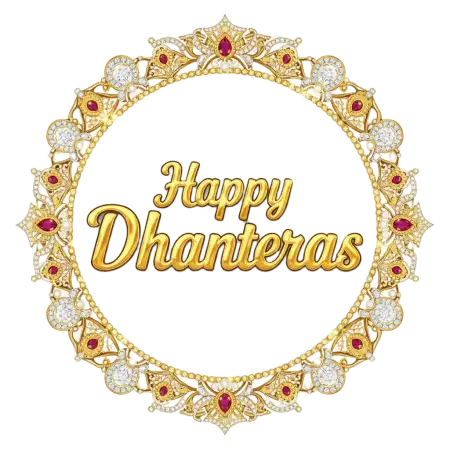 Realistic Happy Dhanteras Png With Bokeh Lights - Free Png Download