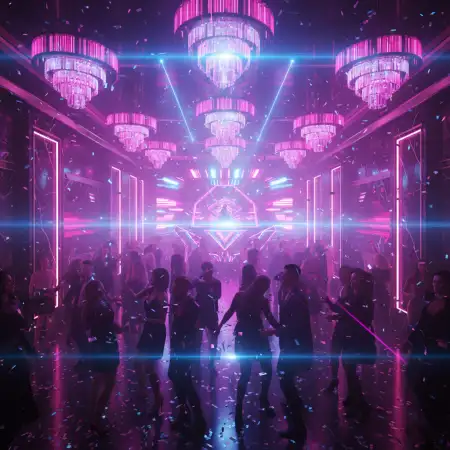 Free Realistic New Year Party Background Hd Photo Background Download