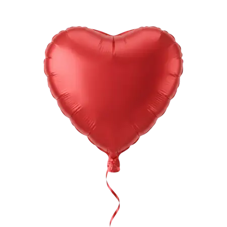 red heart balloon png
