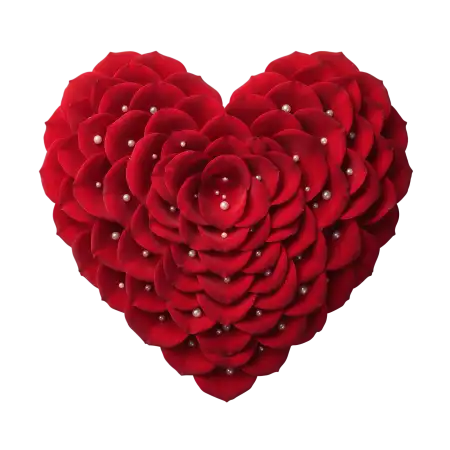 red rose heart png