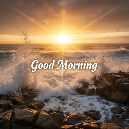 Free Refreshing Good Morning Quotes With Waterfall Pics Background Download