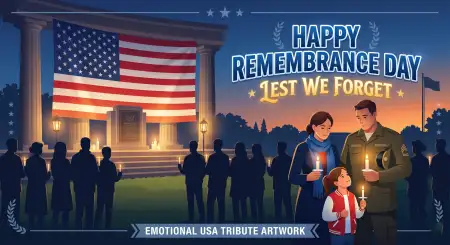 Remembrance Day Usa 2026 Patriotic Hero Illustration - Free Remembrance Day Usa 2026 Download