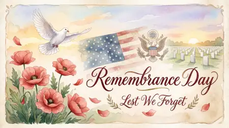 Remembrance Day Usa 2026 Patriotic Memorial Banner - Free Remembrance Day Usa 2026 Download