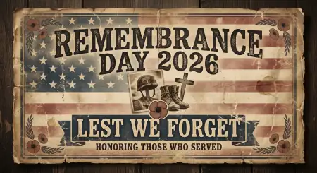 Remembrance Day Usa 2026 Patriotic Typography Artwork - Free Remembrance Day Usa 2026 Download