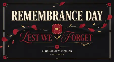 Remembrance Day Usa 2026 Remembrance Typography Design - Free Remembrance Day Usa 2026 Download