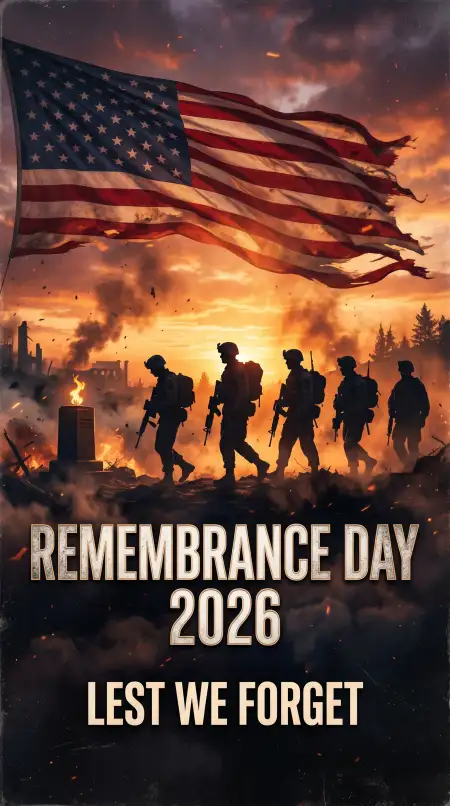 Remembrance Day Usa 2026 Usa Military Tribute Poster - Free Remembrance Day Usa 2026 Download
