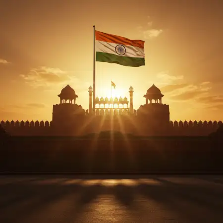 Free Republic Day Background With Red Fort Background Download