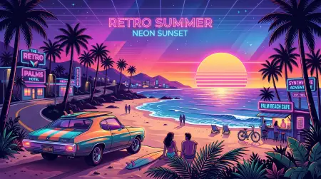 Retro Summer Aesthetic Wallpaper 4k - Free Wallpaper Wallpaper Download