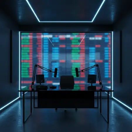 Rgb Lighting Podcast Studio Background - Free Podcast Studio Background Download