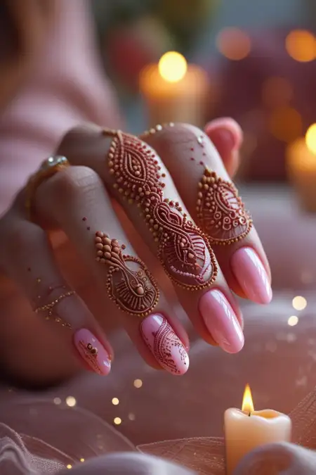 Ring Finger Style Hand Mehndi Design - Free Related Mehndi Design Image