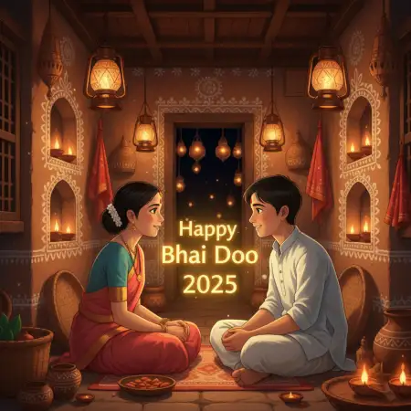 Romantic Happy Bhai Dooj 2025 Wishes For Married Sister - Free Happy Bhai Dooj 2025 Wishes Download