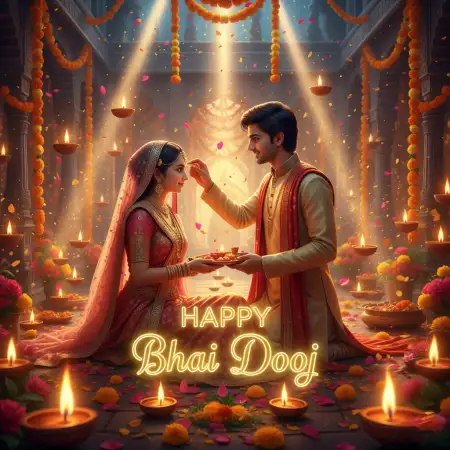 Romantic Happy Bhai Dooj 2025 Wishes For Married Sister - Free Happy Bhai Dooj 2025 Wishes Download