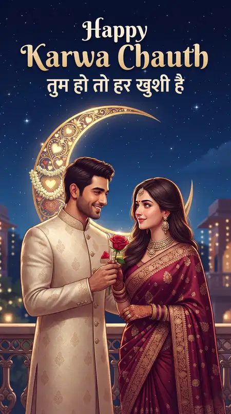 romantic happy karwa chauth instagram story - Happy Karwa Chauth Wishes For Social Media