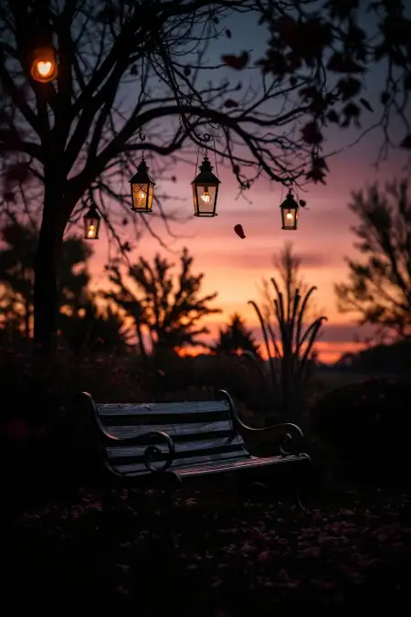 Romantic Night Background With Moonlight - Free Background Download
