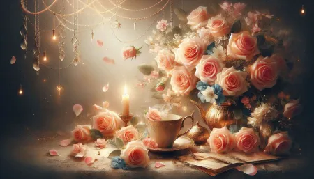 Free Romantic Rose Flower Background For Valentine’s Day Background Image Download