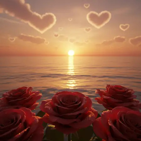 Romantic Sunset Valentines Day Background - Free Happy Valentines Day Background Hd Download