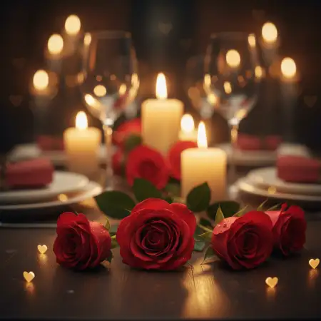 Romantic Valentine Background With Candles - Free Happy Valentines Day Background Hd Download