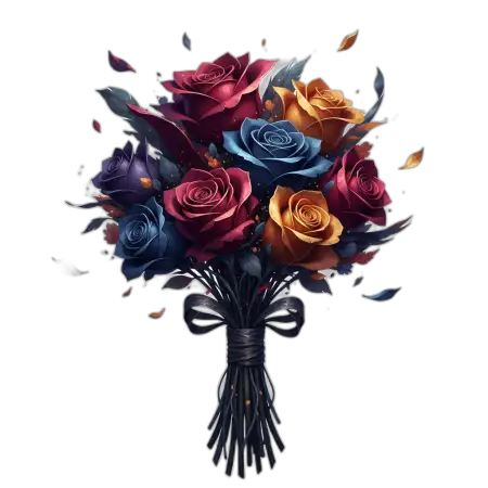 Rose Bouquet Png Aesthetic - Free Rose Bouquet Png Download