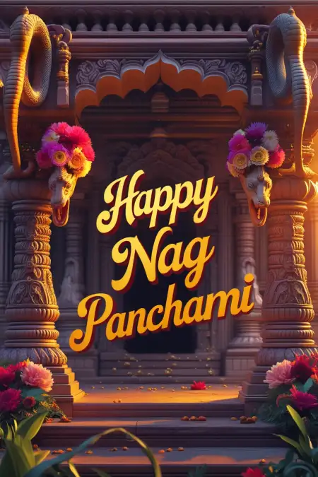 Royal Nag Panchami Invitation Card - Free Happy Nag Panchami Download