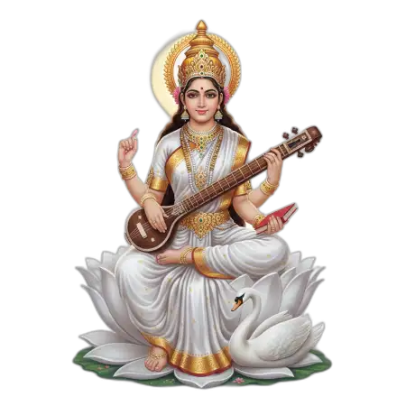 Saraswati Mata Png Free Hd Download - Free Png Download