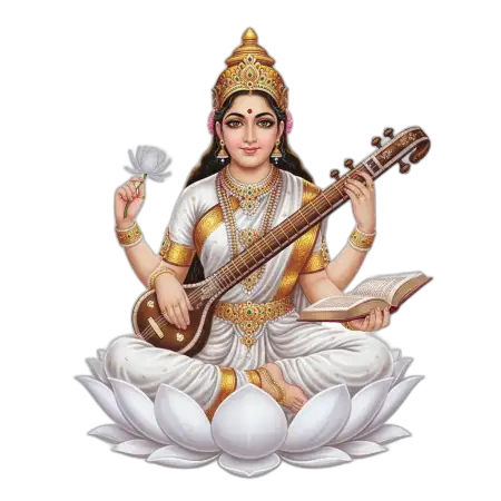 Saraswati Png For Puja Poster - Free Png Download