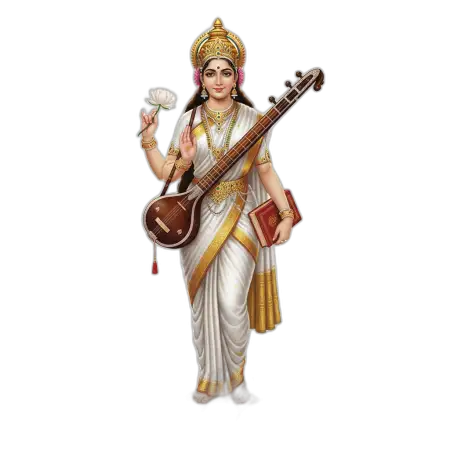Saraswati Png Indian Goddess Hd - Free Png Download