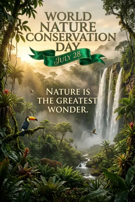 Save Nature Poster Template - Free World Nature Conservation Day 2026 Download