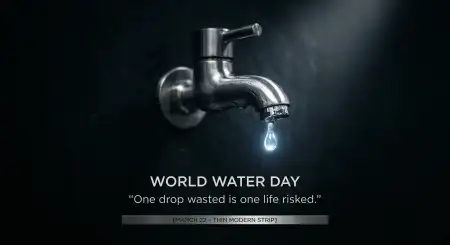 Save Water Creative Post 2026 - Free World Water Day 2026 Download