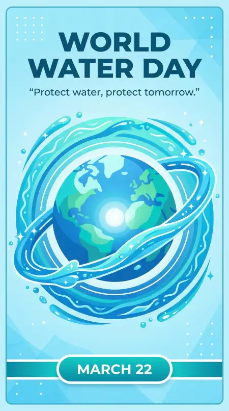 Save Water Poster Png High Resolution - Free World Water Day 2026 Download