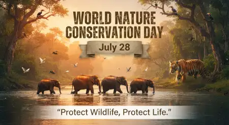 Save Wildlife Awareness Template - Free World Nature Conservation Day 2026 Download