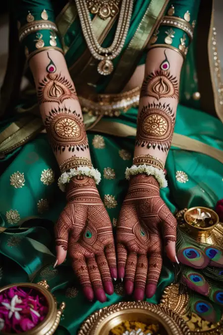 Sawan Festival Mehndi For Instagram Post - Free Sawan Somwari Mehndi Design Download