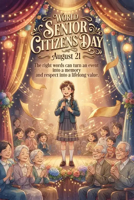Senior Citizens Day 2026 Anchoring Script For School - Free Senior Citizens Day 2026 Download
