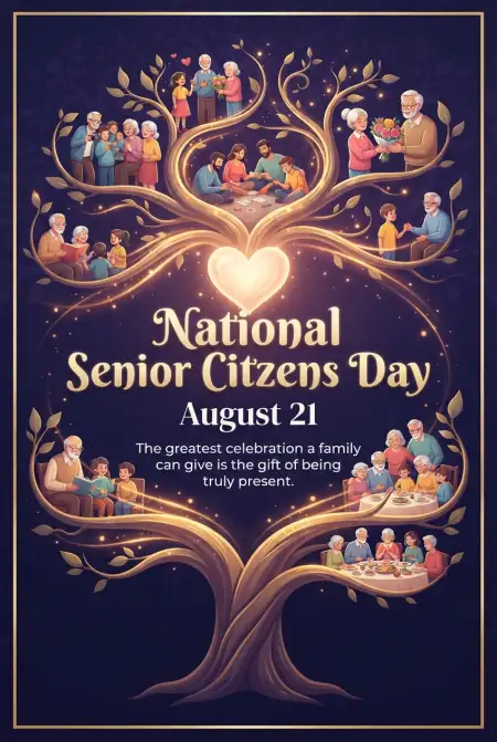 Senior Citizens Day 2026 Family Celebration Activities - Free Senior Citizens Day 2026 Download